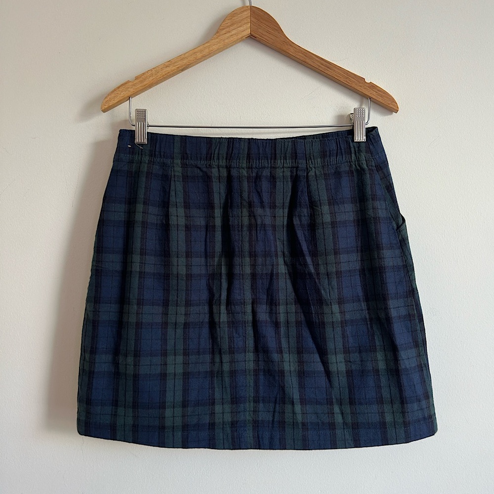 Hollister Co. || Women's Navy and Green plaid skirt size Large